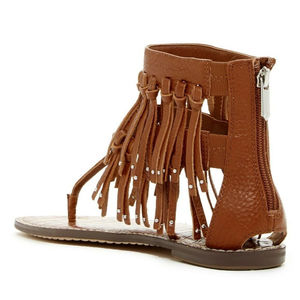 Sam Edelman Womens Griffen Saddle Leather Fringe Sandals Size 6 M - 231311
